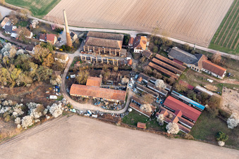 Aerial view of Hellmann Carpentry in Kuhardt in the state Rhineland-Palatinate, Germany