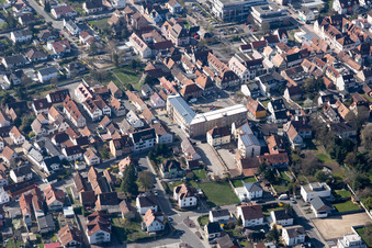 The historic monument of fomer print-shop Juist in Kandel in the state Rhineland-Palatinate, Germany