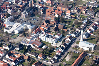 New residential and commercial Corner house - building behind the Marktstrasse in Kandel in the state Rhineland-Palatinate, Germany