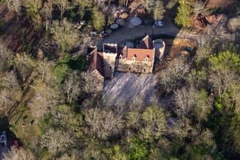 Aerial photograpy of Lou Castel in Castelnaud-la-Chapelle in the state Dordogne, France