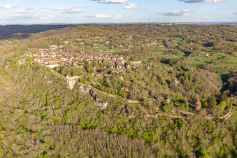 Citadel in Domme in the state Dordogne, France from above