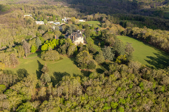 Aerial view of Domme in the state Dordogne, France