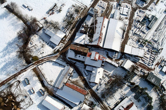 Aerial view of Schaidter Mill in the district Schaidt in Wörth am Rhein in the state Rhineland-Palatinate, Germany