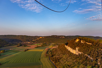 Marqueyssac Gardens in Vézac in the state Dordogne, France from above