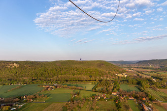 Oblique view of Vézac in the state Dordogne, France