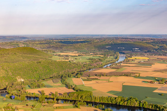 Saint-Vincent-de-Cosse in the state Dordogne, France from above