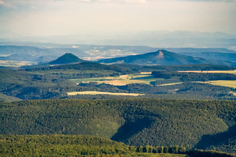 Volcanoes and crater landscape of Hohentwiel and Hohenneufen in the district Hohentwiel in Singen (Hohentwiel) in the state Baden-Wurttemberg