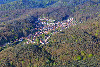 From the north in Dörrenbach in the state Rhineland-Palatinate, Germany