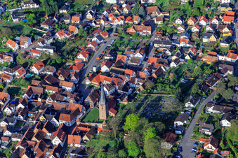Cemetery Dörrenbach at the St. Martin Simultan Church in Dörrenbach in the state Rhineland-Palatinate, Germany