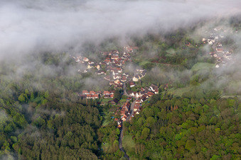 Aerial view of Wissembourg in the state Bas-Rhin, France