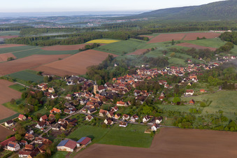 Oblique view of Drachenbronn-Birlenbach in the state Bas-Rhin, France