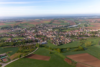 Drone image of Soultz-sous-Forêts in the state Bas-Rhin, France