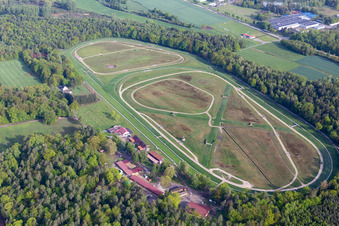 Racetrack trotting Hippodrome de la hardt in Wissembourg in Grand Est, France