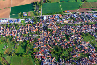 Aerial photograpy of Bahnhofstr in Steinfeld in the state Rhineland-Palatinate, Germany