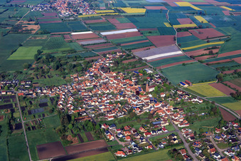 Village overview from the east in Kapsweyer in the state Rhineland-Palatinate, Germany