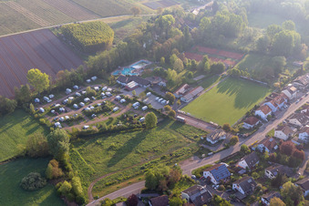 Camping at the outdoor pool Ingenheim in the district Ingenheim in Billigheim-Ingenheim in the state Rhineland-Palatinate, Germany