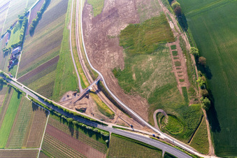 Bypass construction site in Impflingen in the state Rhineland-Palatinate, Germany