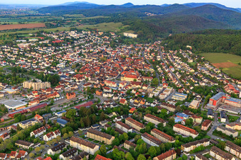City view from the northeast in Bad Bergzabern in the state Rhineland-Palatinate, Germany