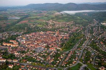 Aerial photograpy of Wissembourg in the state Bas-Rhin, France
