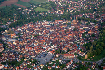 Oblique view of Wissembourg in the state Bas-Rhin, France