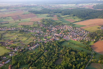 Merkwiller-Pechelbronn in the state Bas-Rhin, France out of the air