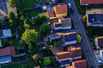 Waldstr in Kandel in the state Rhineland-Palatinate, Germany seen from a drone