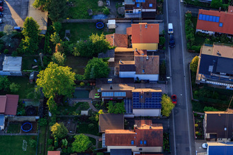 Aerial view of Waldstr in Kandel in the state Rhineland-Palatinate, Germany