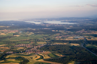 From the northwest in Volkertshausen in the state Baden-Wuerttemberg, Germany