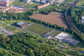Sports grounds and football pitch of TSV Landau 1985 e.V. in Landau in der Pfalz in the state Rhineland-Palatinate, Germany