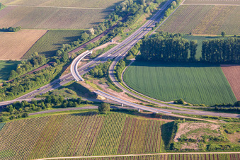 A65 Landau Nord exit bridge construction in the district Dammheim in Landau in der Pfalz in the state Rhineland-Palatinate, Germany