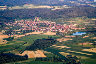 From the northwest in Steißlingen in the state Baden-Wuerttemberg, Germany