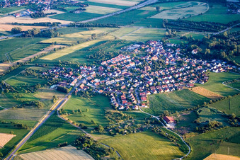 Village from the north in the district Schlatt unter Krähen in Singen in the state Baden-Wuerttemberg, Germany