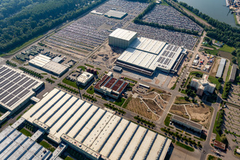 Daimler GLC truck on the island of Green in Germersheim in the state Rhineland-Palatinate, Germany