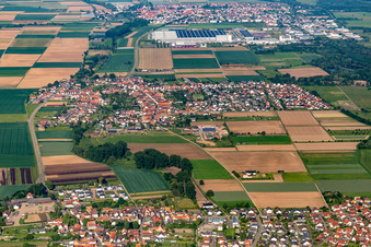 From the east in Ottersheim bei Landau in the state Rhineland-Palatinate, Germany