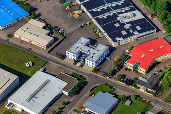 Große Ahlmühle industrial area with RelineEurope GmbH in Rohrbach in the state Rhineland-Palatinate, Germany