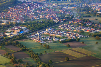 New development area in Paul-Klee-Ring in Wörth am Rhein in the state Rhineland-Palatinate, Germany