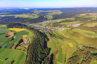 From the northeast in Glatten in the state Baden-Wuerttemberg, Germany