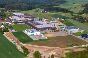Industrial estate and company settlement with GFV Verschlusstechnik GmbH in Alpirsbach in the state Baden-Wurttemberg, Germany
