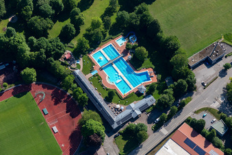 Swimming pool of the in Oberndorf am Neckar in the state Baden-Wurttemberg, Germany