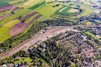 Railroad station in Rottweil in the state Baden-Wuerttemberg, Germany