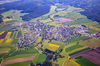 From the west in Dietingen in the state Baden-Wuerttemberg, Germany
