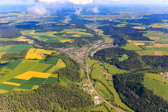 From the south in Epfendorf in the state Baden-Wuerttemberg, Germany