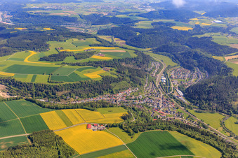 Aerial photograpy of From the south in Epfendorf in the state Baden-Wuerttemberg, Germany