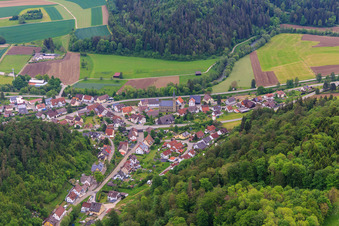 From the west in the district Altoberndorf in Oberndorf am Neckar in the state Baden-Wuerttemberg, Germany