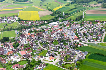 From the northeast in the district Gruol in Haigerloch in the state Baden-Wuerttemberg, Germany