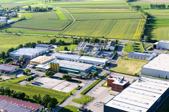 Rudolf-Diesel-Straße industrial area with P. Brändle GmbH in Empfingen in the state Baden-Wuerttemberg, Germany