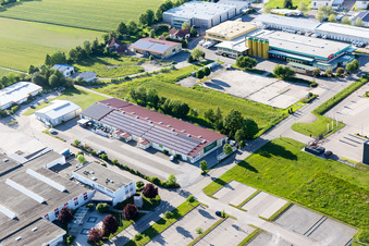 Robert-Bosch-Straße industrial area with STABILO specialist store & hardware store Empfingen in Empfingen in the state Baden-Wuerttemberg, Germany