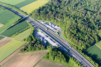 A81 parking lot Geyern/Ziegler West in Rottenburg am Neckar in the state Baden-Wuerttemberg, Germany