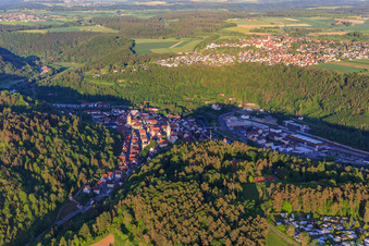 From the west in Horb am Neckar in the state Baden-Wuerttemberg, Germany