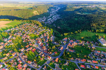 From the north in the district Weiden in Dornhan in the state Baden-Wuerttemberg, Germany